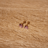 Aretes_Acero_Dorado_Corazón_Rosado