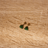 Aretes_Acero_Dorado_Corazón_Verde